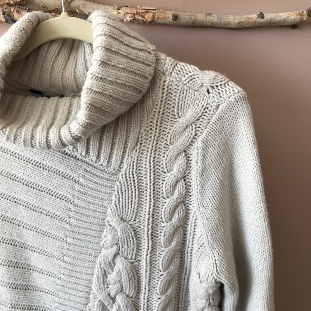 Grey cowl neck sweater